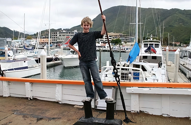 Phil on a Ship